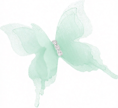 Бабочки декоративные, Мятный, 5 см, 10 шт.