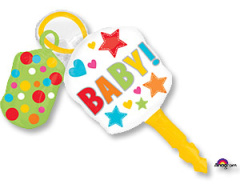A Шар (38"/97 см) Фигура, Ключ, BABY, 1 шт. в уп.